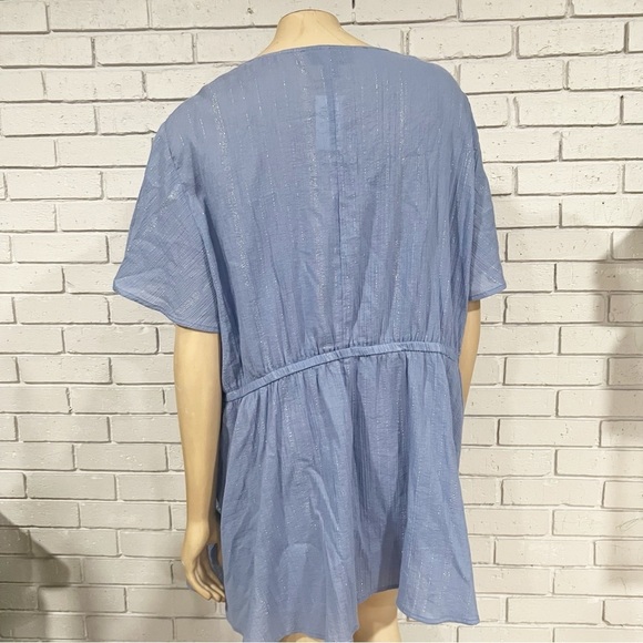 Lane Bryant Faux Wrap Flutter Top - Picture 6 of 9